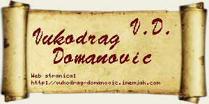Vukodrag Domanović vizit kartica